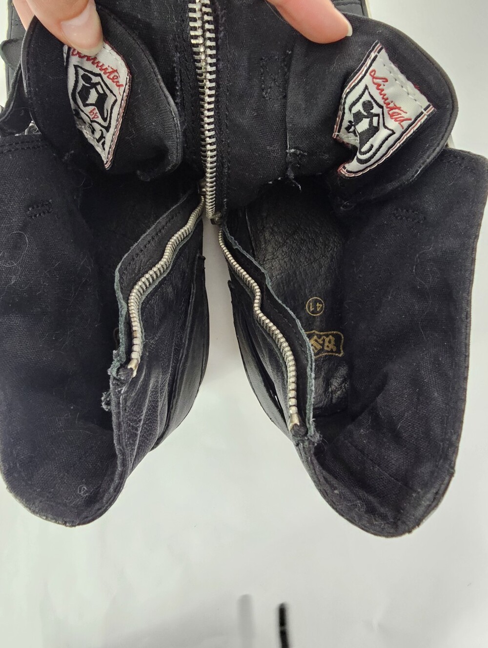 ASH Virgin Black Leather Buckle High Top Sneakers Size 41 - Picture 11 of 11
